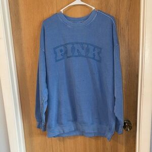 Vintage looking PINK Victoria's Secret Light Blue Pullover